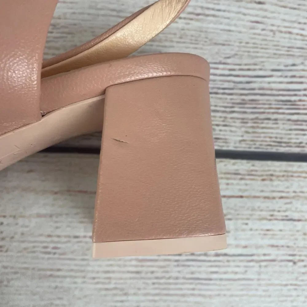 AGL Dodi Womens EU 36 US 6 Slingback Heels Nude Tan Pointed Toe